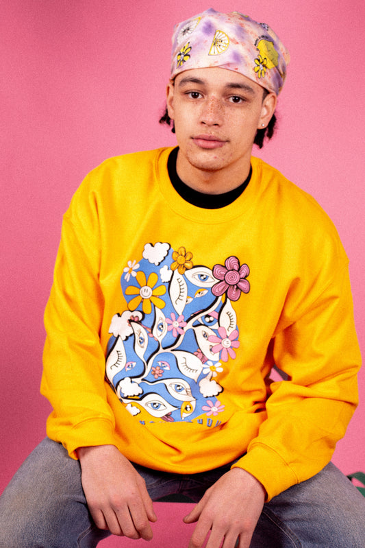 Yellow “Eye-vee” sweatshirt