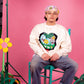 'Paradise' Super Heavy sweatshirt in Natural Cotton/ cream