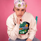 'Paradise' Super Heavy sweatshirt in Natural Cotton/ cream