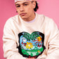 'Paradise' Super Heavy sweatshirt in Natural Cotton/ cream