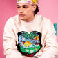 'Paradise' Super Heavy sweatshirt in Natural Cotton/ cream