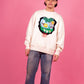 'Paradise' Super Heavy sweatshirt in Natural Cotton/ cream