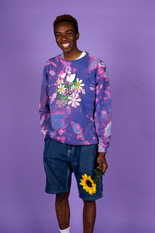 'Freshly Cut Grass' Organic Tie dye sweatshirt