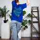 'Jungle Legs' Blue Organic T-shirt