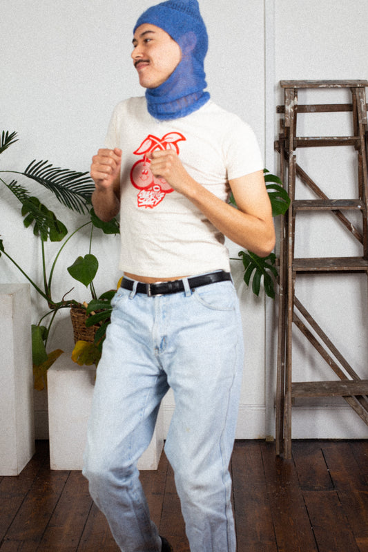 'Cherry' Neutral Organic Cotton baby tee