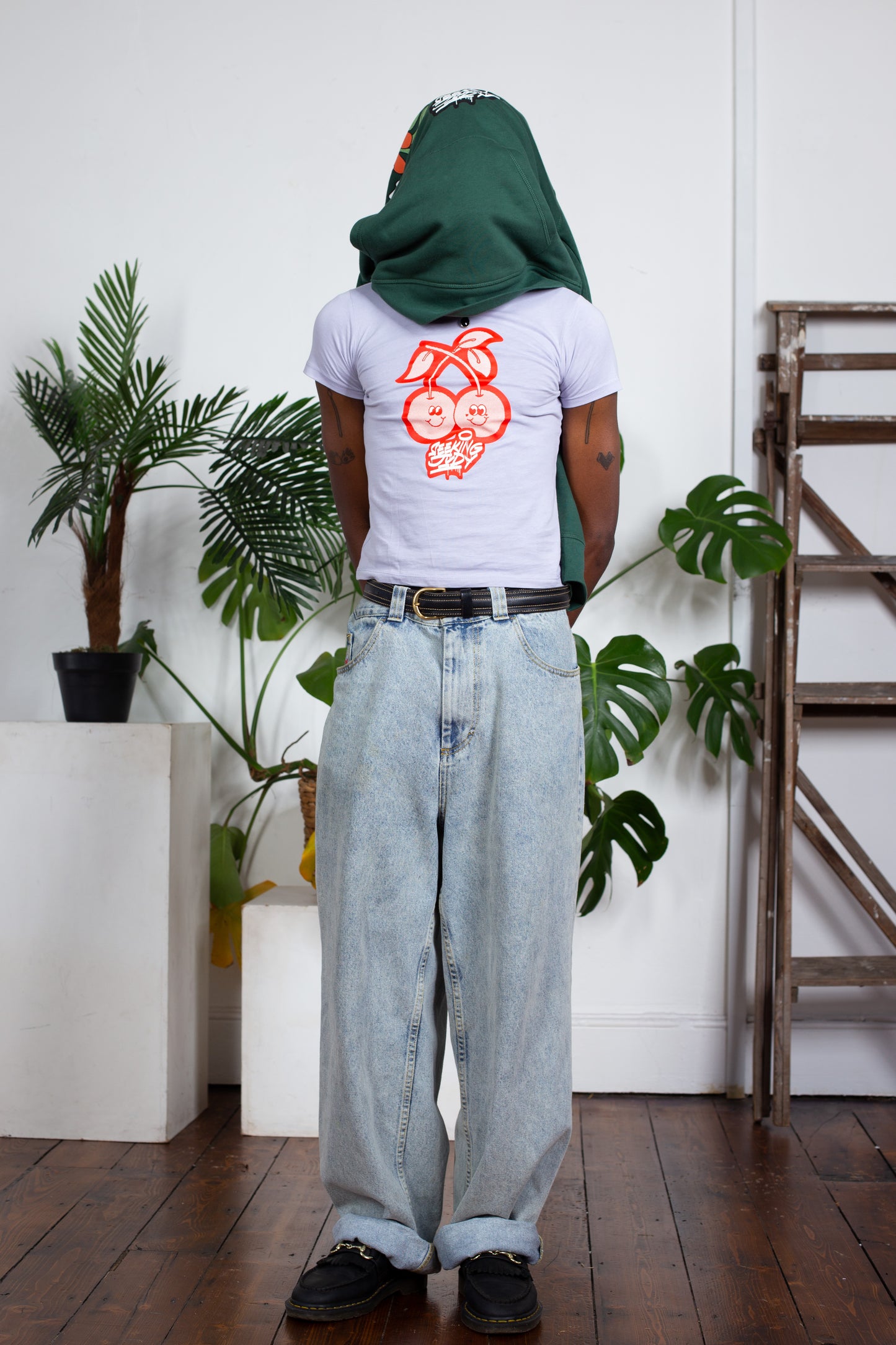 'Cherry' purple Organic Cotton baby tee