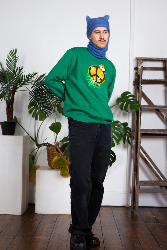 'Peace and Sunshine' Green Sweatshirt