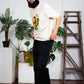 'Peace and Sunshine'  Neutral Organic Cotton Oversized Tee