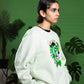 'Dancing World' mint green Organic sweatshirt