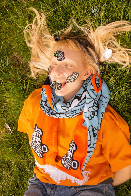 Blue and Orange Jungle Legs Scarf