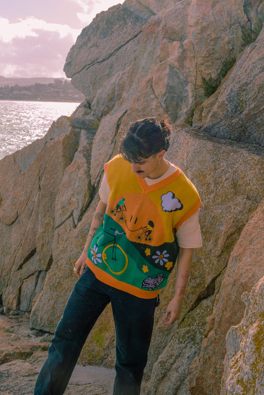 'Sunset Cycle' Knitted Vest
