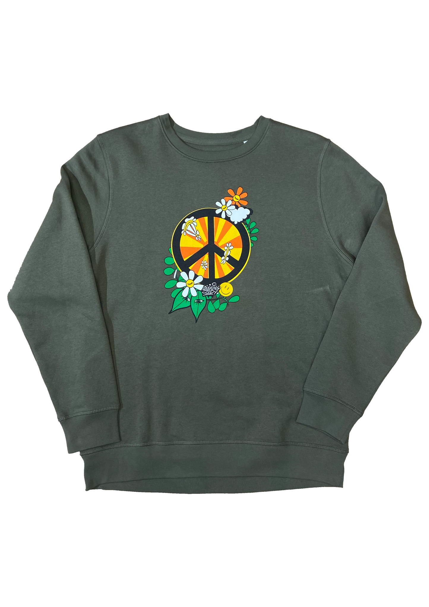 'Peace and Sunshine' Khaki Sweatshirt
