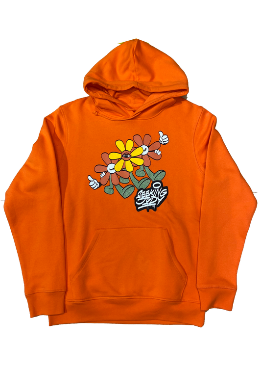 'Walk in the Park' Orange Organic sweatshirt